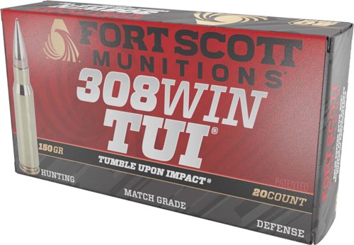 A308150SCV2.jpg FORT SCOTT 308 WIN 150GR TUI - SOLID COPPER 20RD 10BX/CS