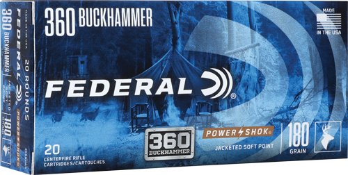 FEDERAL POWER-SHOK 360 - BUCKHAMMER 180GR SP 20RD 10B/C