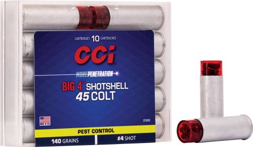 A3722CC_1.jpg CCI SHOTSHELL 45 LC 150GR - #4 SHOT 10RD 20BX/CS
