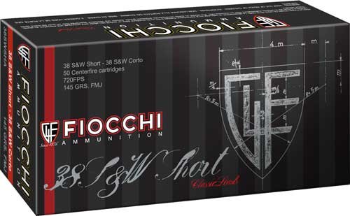 A38SWSHA FIOCCHI 38 S&W SHORT 145GR FMJ - 50RD 20BX/CS