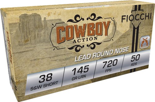 A38SWSHL_1.jpg FIOCCHI 38 S&W SHORT 145GR - LEAD-RN 50RD 20BX/CS