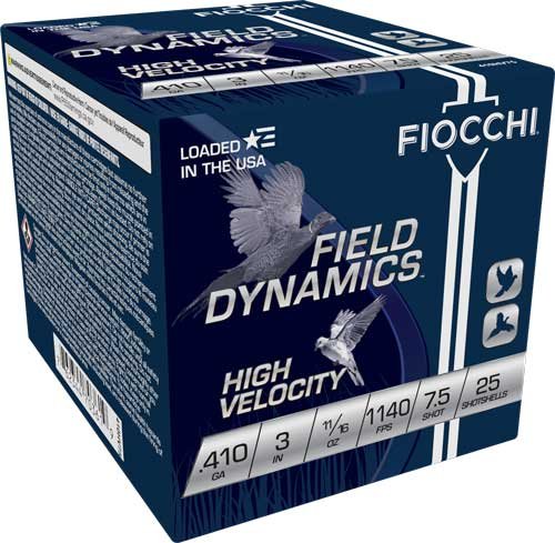 A410HV75.jpg FIOCCHI HIGH VELOCITY 410 3" - 11/16OZ #7.5 25RD 10BX/CS