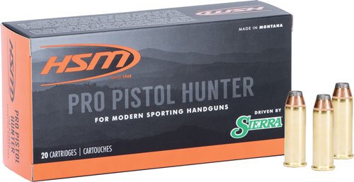 A44M17N20.jpg HSM PRO PISTOL 44 REM MAG - 300GR JSP 20RD 20BX/CS