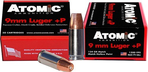 A4546.jpg ATOMIC 9MM LUGER +P 124GR JHP - 20RD 10BX/CS