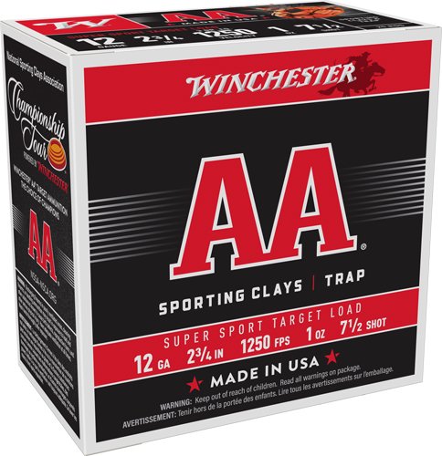 AASC12507_1.jpg WINCHESTER AA 12GA 2.75" 1OZ - #7.5 1250FPS 250RD CASE LOT