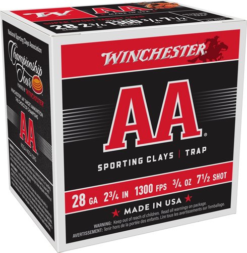 AASC287_1.jpg WINCHESTER AA 28GA 2.75" 3/4OZ - #7.5 1300FPS 250RD CASE LOT