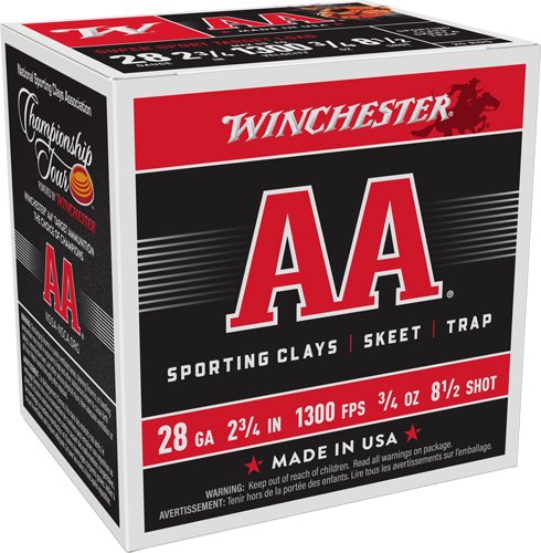 AASC2885_1.jpg WINCHESTER AA 28GA 2.75" 3/4OZ - #8.5 1300FPS 250RD CASE LOT