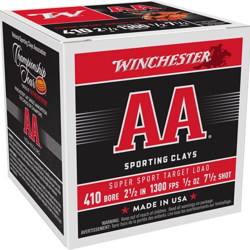 AASC417_1.jpg WINCHESTER AA 410 2.5" 1/2OZ - #7.5 1300FPS 250RD CASE LOT