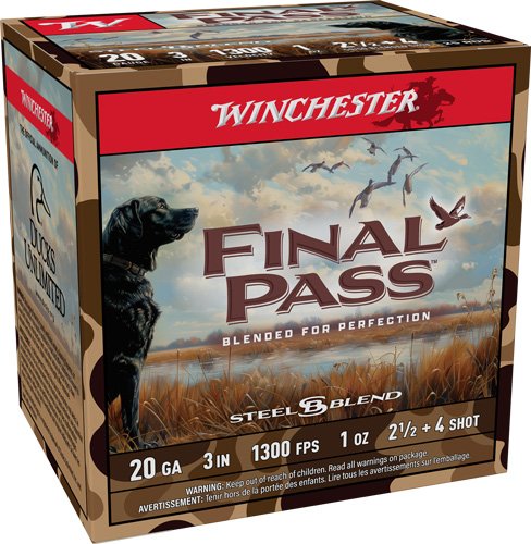 AFP203254_1.jpg WINCHESTER FINAL PASS 20GA 3" - 1OZ #2.5 & #4 25RD 10BX/CS