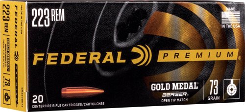 AGM223BH73_1.jpg FEDERAL GOLD MEDAL 223 REM - 73GR BERGER BTHP 20RD 10BX/CS