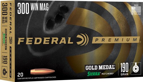 AGM300WM_1.jpg FEDERAL GOLD MEDAL 300 WIN MAG - 190GR MATCHKING 20RD 10BX/CS