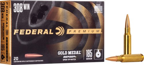 AGM308BH185.jpg FEDERAL GOLD MEDAL 308 WIN - 185GR JUGGERNAUT 20RD 10BX/CS