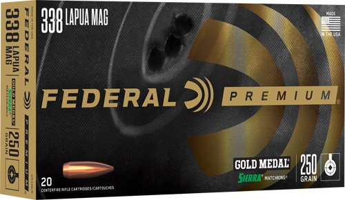 FEDERAL GOLD MEDAL 338 LAPUA - MAG 250GR MATCH 20RD 10BX/CS