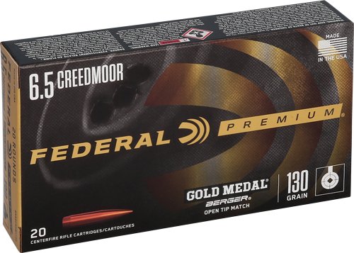 AGM65CRDBH130_1.jpg FEDERAL GOLD MEDAL 6.5 CM - 130GR BERGER VLD 20RD 10BX/CS