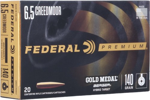 AGM65CRDBH2.jpg FEDERAL GOLD MEDAL 6.5 CM - 140GR BERGER VLD 20RD 10BX/CS