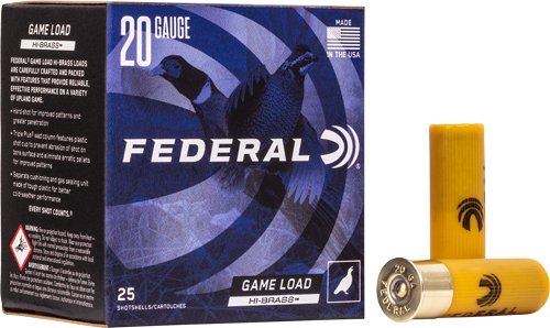 AH2044.jpg FEDERAL GAME LOAD 20GA 2.75" - 1OZ #4 25RD 10BX/CS