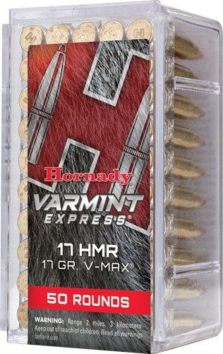 AHDY83170.jpg HORNADY 17HMR 17GR V-MAX - 2550FPS 50RD 40BX/CS