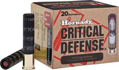 HORNADY CRITICAL DEFENSE 410 - 2.5" 1-SLUG/2-RB 20RD 10BX/CS