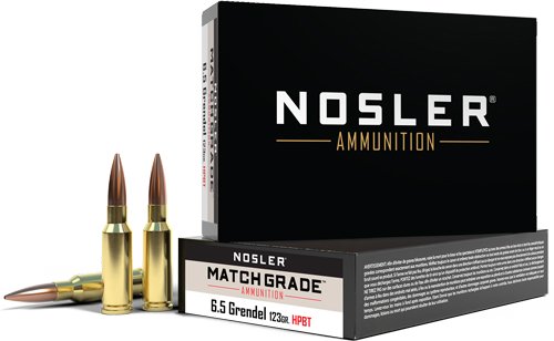 AN44501.jpg NOSLER MATCH GRADE 6.5 GRENDEL - 123GR BTHP 20RD 10BX/CS