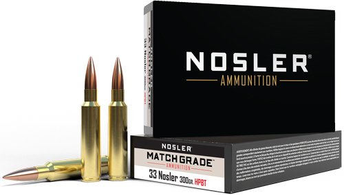 NOSLER MATCH GRADE 33 NOSLER - 300GR CUSTOM HPBT 20RD 10BX/C