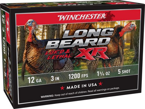 ASTLB1235_1.jpg WINCHESTER LONG BEARD XR 12GA - 3" 1-3/4OZ #5 10RD 10BX/CS