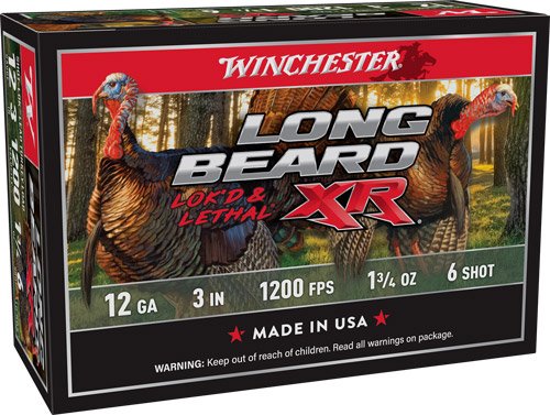 ASTLB1236_1.jpg WINCHESTER LONG BEARD XR 12GA - 3" 1-3/4OZ #6 10RD 10BX/CS