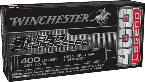 ASUP400.jpg WINCHESTER SUPER SUPPRESSED - 400 LEGEND 300GR 20RD 10BX/CS