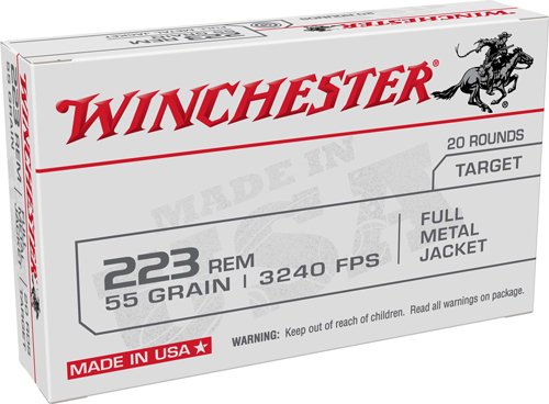 WINCHESTER USA 223 REM - 55GR FMJ 20RD 50BX/CS