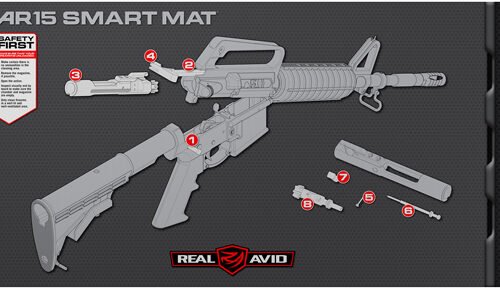 AVAR15SM_1.jpg REAL AVID SMART MAT AR15 W/ - PARTS KEEPER 43"X16" NEOPRENE