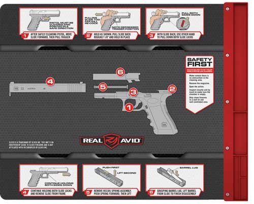 AVGLOCKSM.jpg REAL AVID SMART MAT FOR GLOCK - PARTS KEEPER/MAGNETIC NEOPRENE