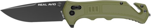 AVRAV4.jpg REAL AVID RAV-4 KNIFE ASSISTED - FOLDING 3.25" BLD GREEN NYLON