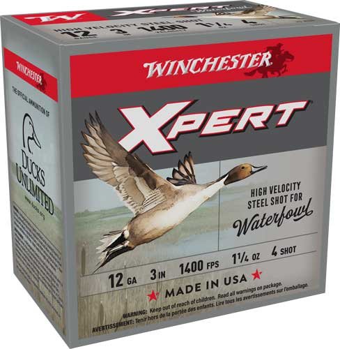 WINCHESTER XPERT STEEL 12GA 3" - 1-1/4OZ #4 1400FPS 25RD 10BX/C