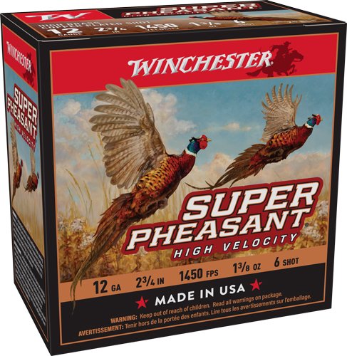 AX12PHV6.jpg WINCHESTER SUPER PHEASANT 12GA - 1-3/8OZ #6 1450FPS 25RD 10BX/C