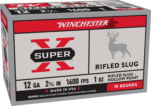 AX12RS15VP_1.jpg WINCHESTER SUPER-X 12GA 2.75" - 1OZ SLUG 15RD 10BX/CS