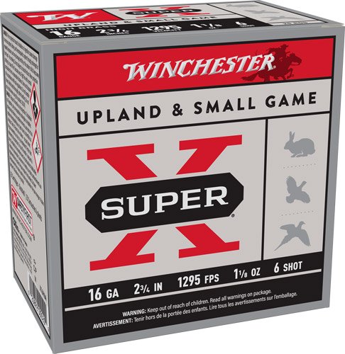 AX16H6_1.jpg WINCHESTER SUPER-X 16GA 2.75" - 1-1/8OZ #6 1295FPS 25RD 10BX/C