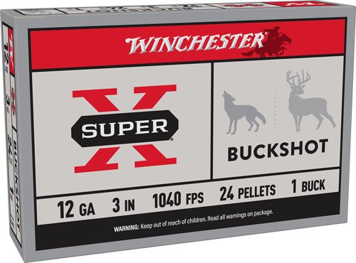 AXB1231_1.jpg WINCHESTER SUPER-X 12GA 3" - #1 BUCK 24 PELLETS 5RD 50BX/CS