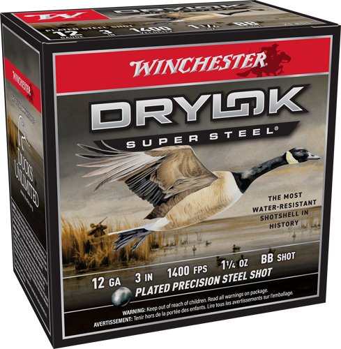 WINCHESTER DRYLOK 12GA 3" - 1-1/4OZ #BB 25RD 10BX/CS