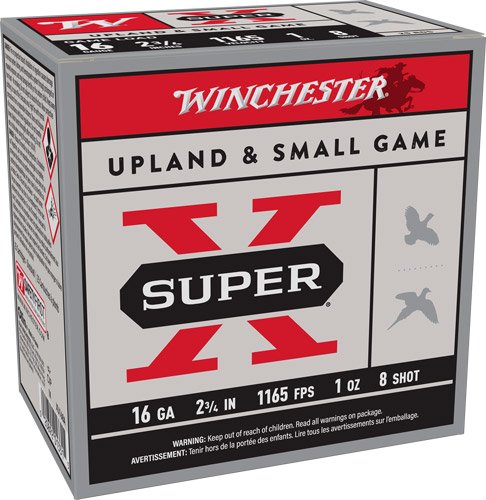 AXU168_1.jpg WINCHESTER SUPER-X 16GA 2.75" - 1OZ #8 1165FPS 25RD 10BX/CS