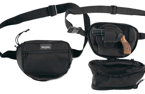 BULLDOG FANNY PACK HOLSTER FOR - SM GUN BLACK 9" W/ UNIV HOLSTR