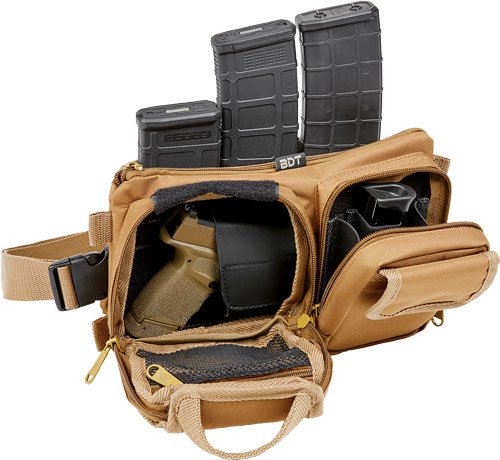 BDT403T_1.jpg BULLDOG BDT DELUXE SATCHEL GO - BAG/WAIST PACK W/MOLLE TAN