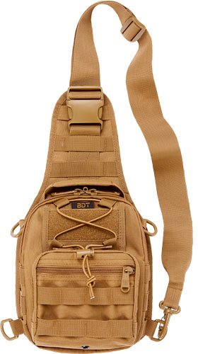 BDT407T.jpg BULLDOG BDT X-SMALL SLING BAG` - W/MOLLE WEBBING TAN