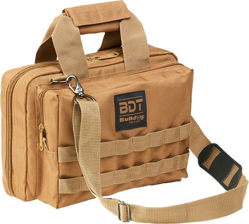 BDT917T.jpg BULLDOG DELUXE 2 PISTOL RANGE - BAG W/MOLLE TAN
