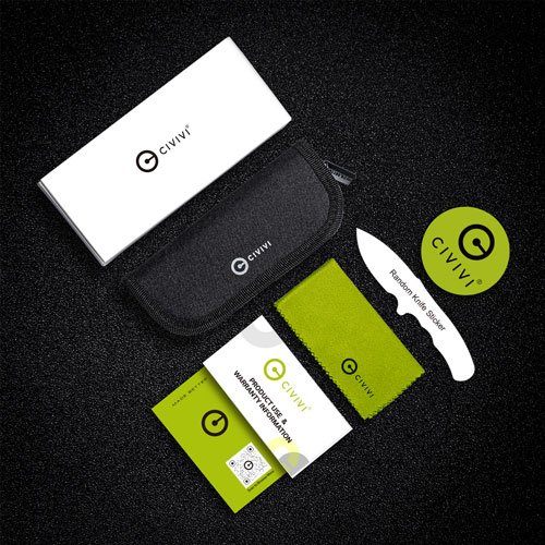 CIVIVI KNIFE ELEMENTUM II 2.9" - DAIMOND PATTERN GRAY/BLACK