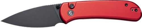 C22030E2.jpg CIVIVI KNIFE QUIBIT 2.98" RED/ - BLK STONEWASH BUTTON LOCK