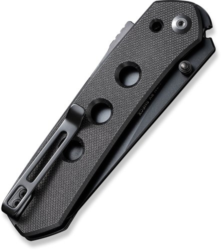 C220361_FOLDED_CLIP.jpg CIVIVI KNIFE VISION FG 3.54" - BLACK G-10/BLACK NITRO V BLADE