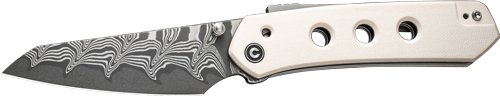 CIVIVI KNIFE VISION FG 3.54" - IVORY G-10/DAMASCUS BLADE