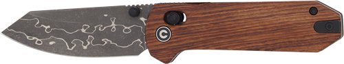 C23073BDS1.jpg CIVIVI KNIFE YONDER 2.88" - GUIBOURTIA WOOD/DAMASCUS BLADE