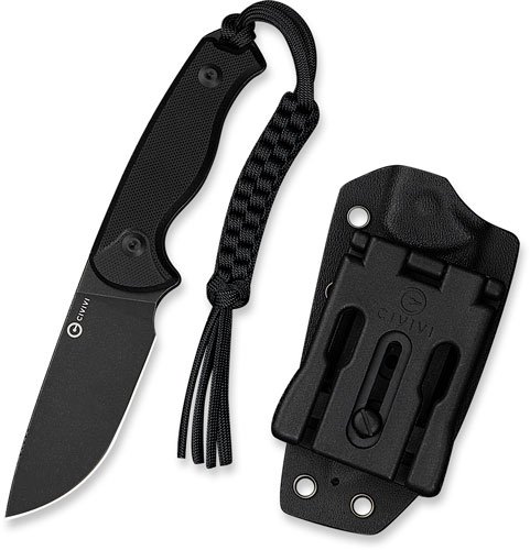 CIVIVI KNIFE TIMBERBARK 3.2" - FIXED BLACK/BLACK G10 STNWASH