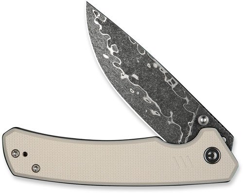 CIVIVI KNIFE MERIT 3.28" IVORY - G10/DAMASCUS LINER LOCK