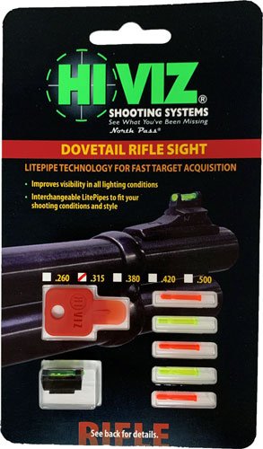 HIVIZ RIFLE FRONT SIGHT FOR - 3/8" DOVETAIL .315"